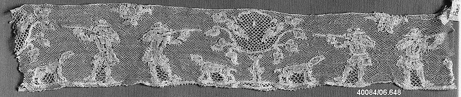 Piece, Bobbin lace, Flemish, Mechlin 