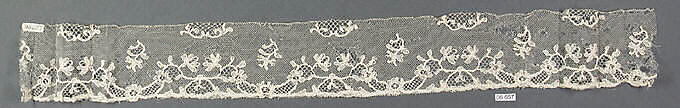 Fragment, Bobbin lace, French, Lille 