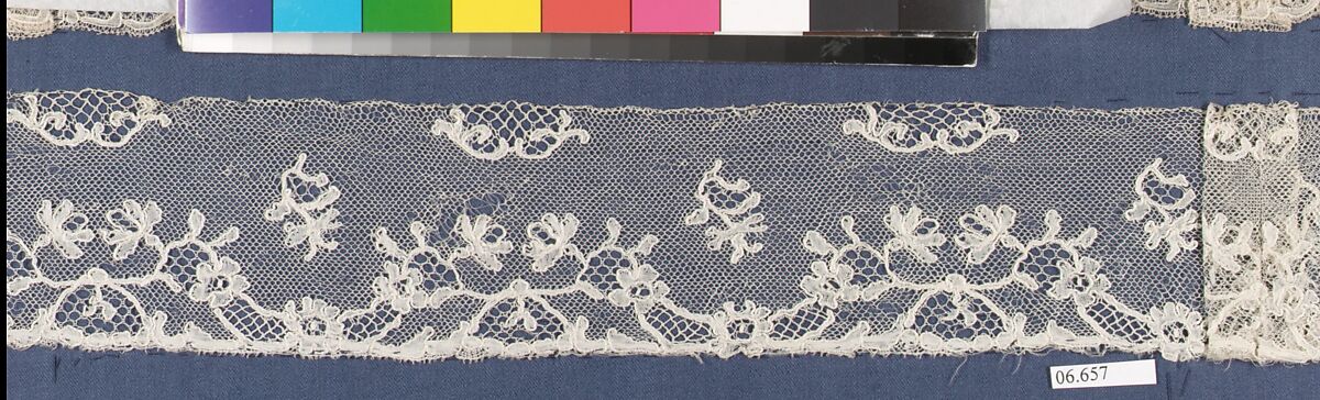 Fragment, Bobbin lace, French, Lille