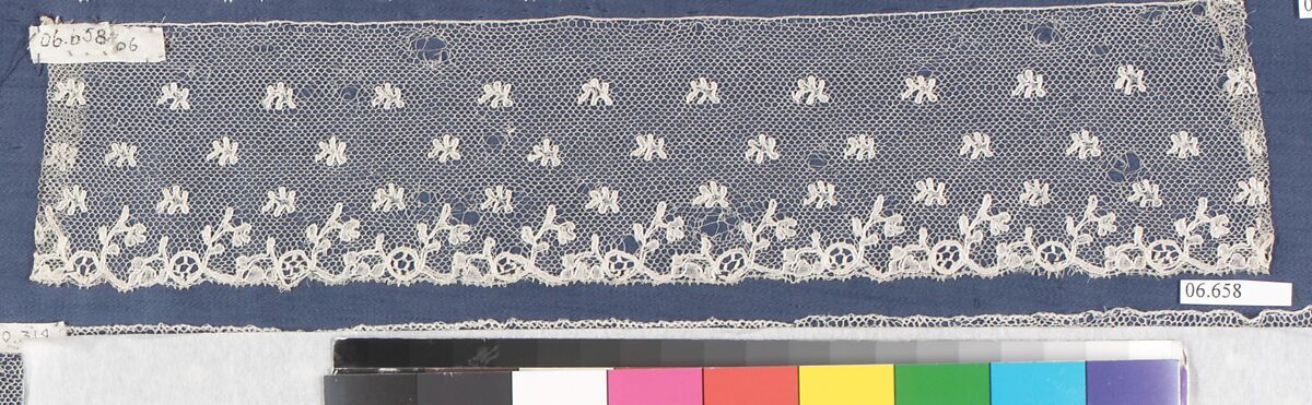 Fragment, Bobbin lace, French, Lille or Arras