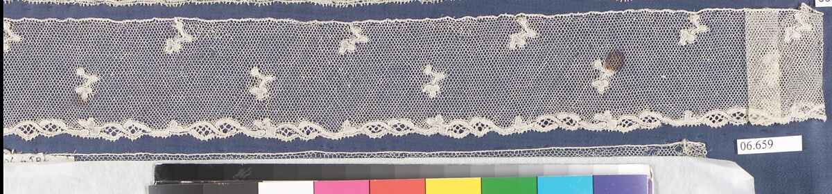 Piece, Bobbin lace, French, possibly Lille, Arras or Dieppe 
