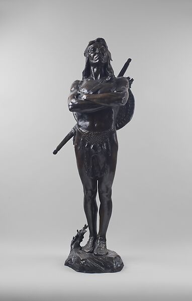 A Chief of the Multnomah Tribe, Hermon Atkins MacNeil (American, Everett, Massachusetts 1866–1947 Queens, New York), Bronze, American 