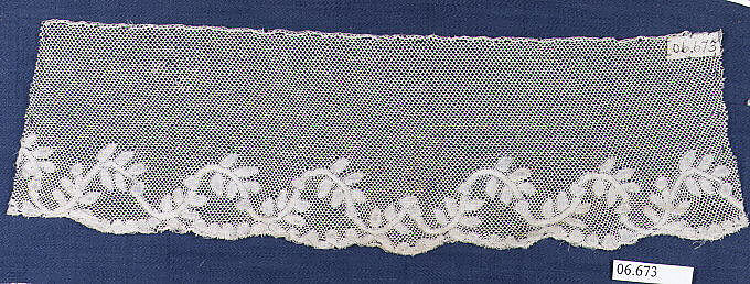 Fragment, Bobbin lace, French 