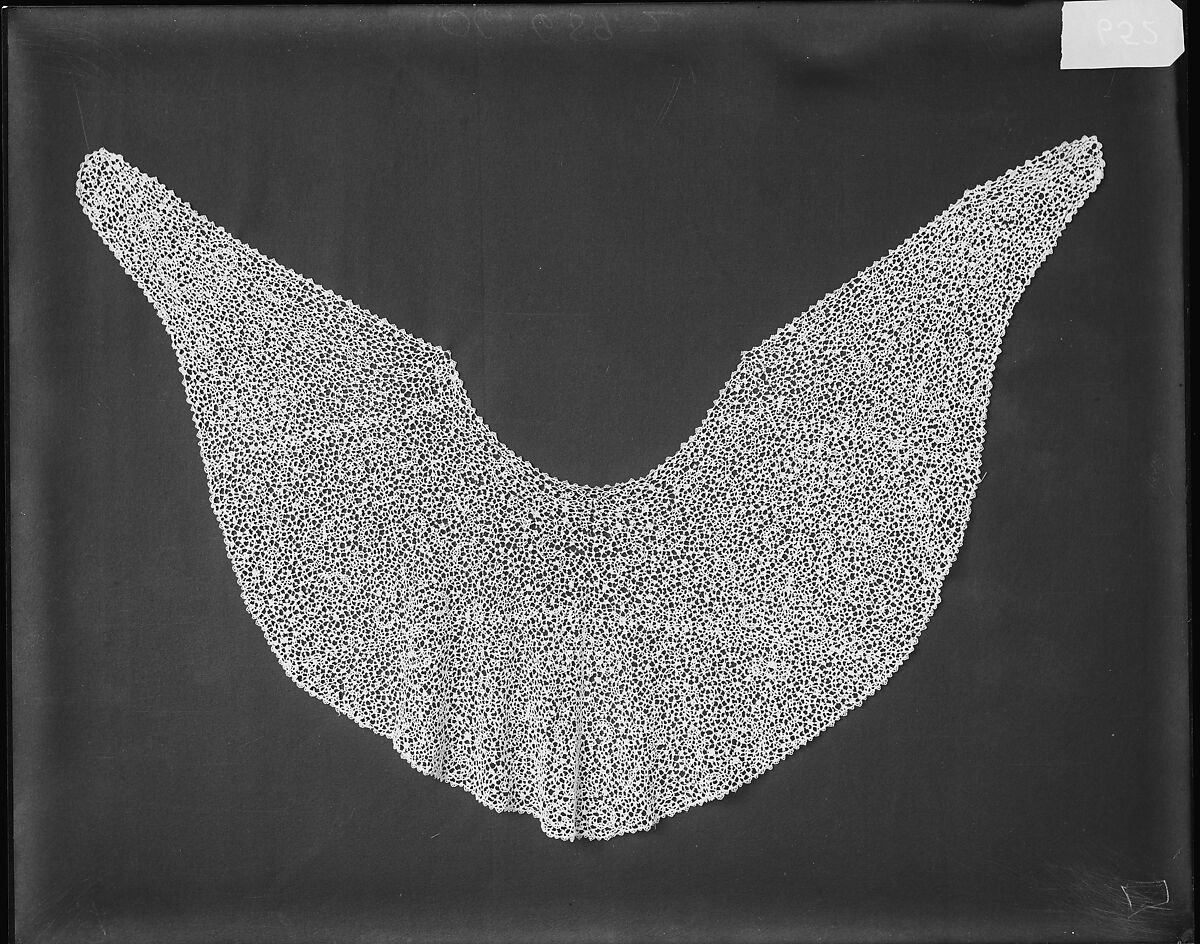 Cape, Needle lace, Point plat, Italian, Venice