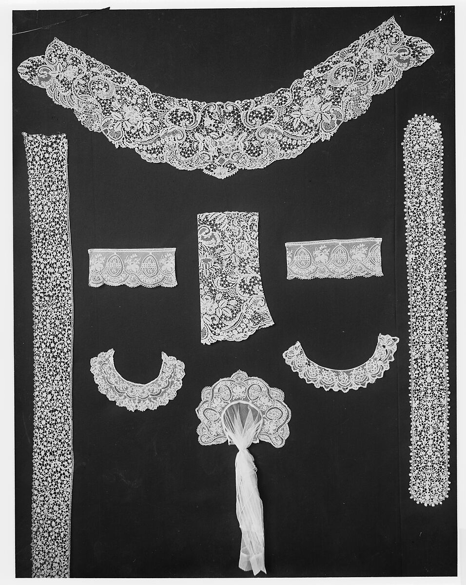 Collar, Needle lace, Point de Gaze, Belgian, Brussels