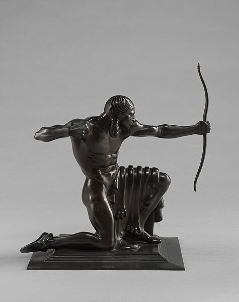 Indian Hunter, Paul Manship (American, St. Paul, Minnesota 1885–1966 New York), Bronze, American 