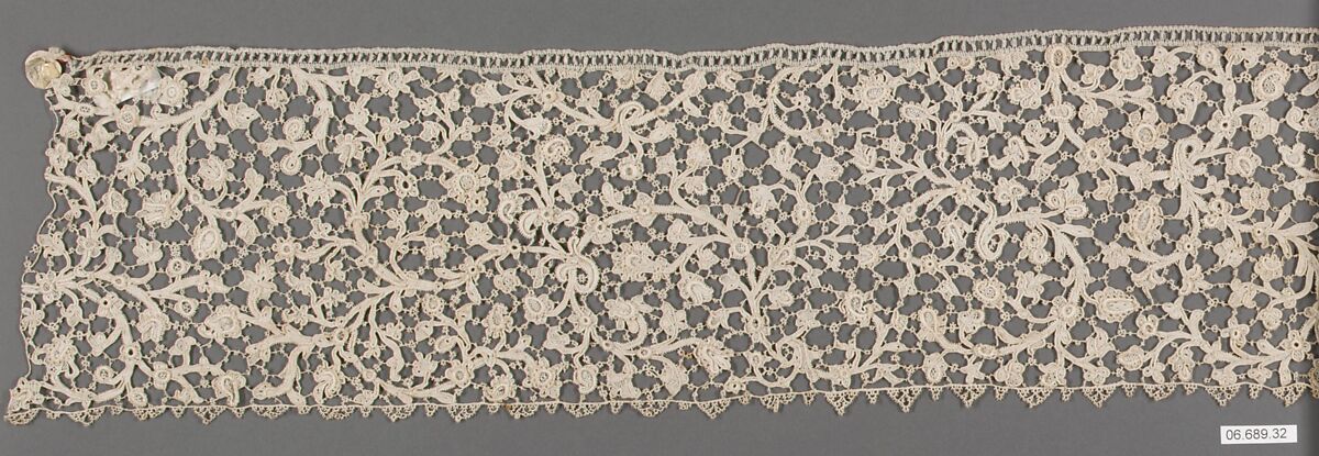 Border, Needle lace, Italian, Venice
