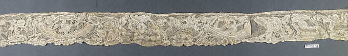 Fragment, Bobbin lace, Flemish or Spanish 