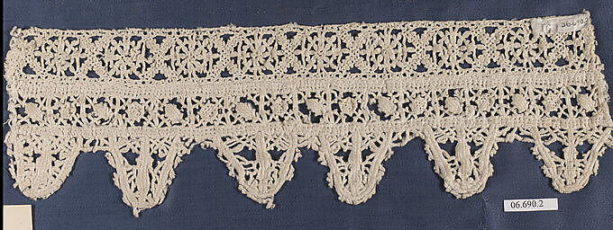 Fragment, Bobbin lace, Italian 