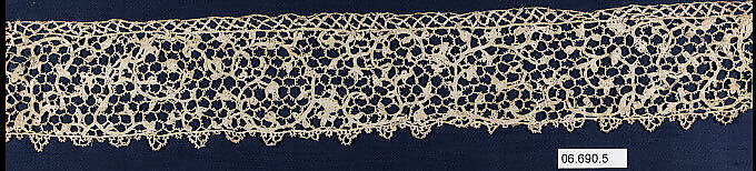 Fragment, Needle lace, Italian or French