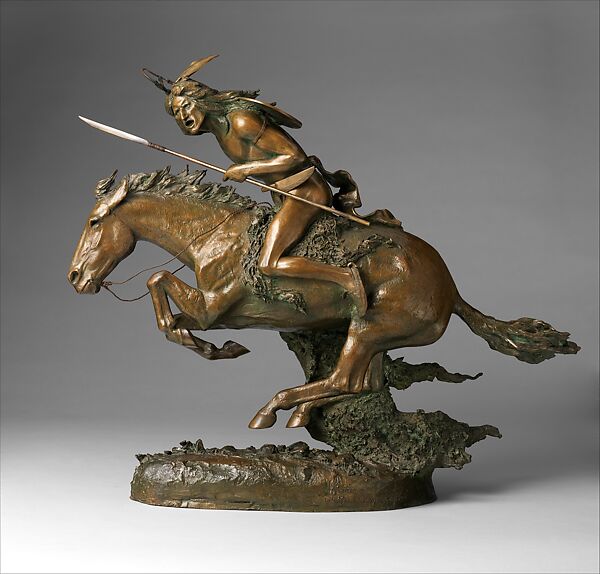 The Cheyenne, Frederic Remington (American, Canton, New York 1861–1909 Ridgefield, Connecticut), Bronze, American 
