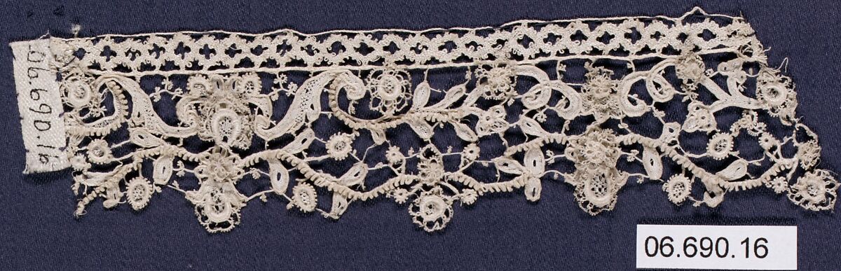 Fragment, Needle lace, Italian, Venice
