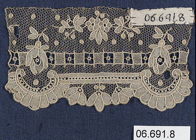 Sample, Needle lace, point d’Alençon, French 