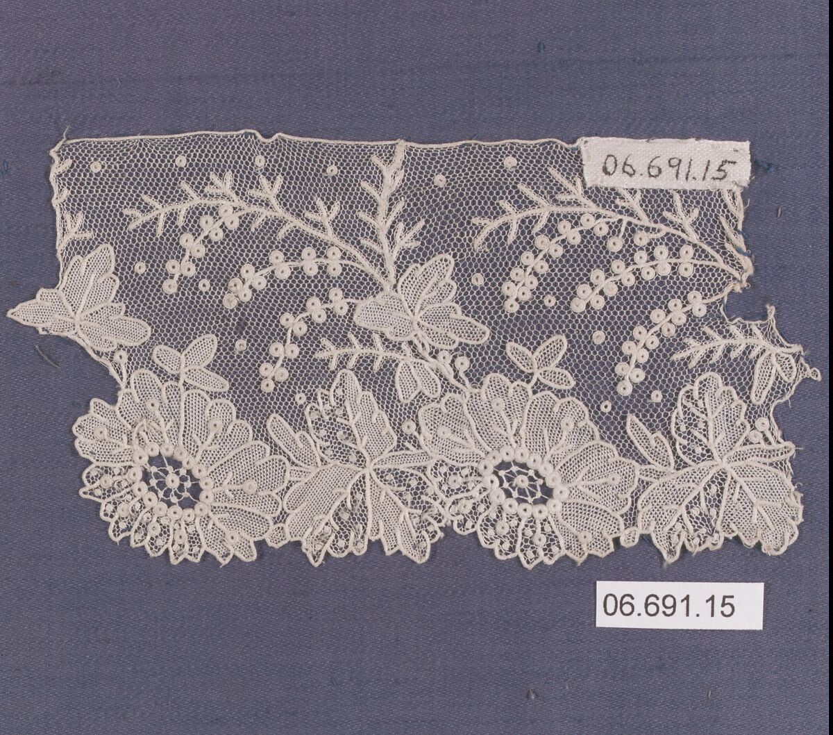 Sample, Needle lace, Point de Gaze, Belgian, Brussels