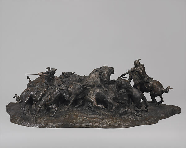 Meat for Wild Men, Charles M. Russell (American, St. Louis, Missouri 1864–1926 Great Falls, Montana), Bronze, American 