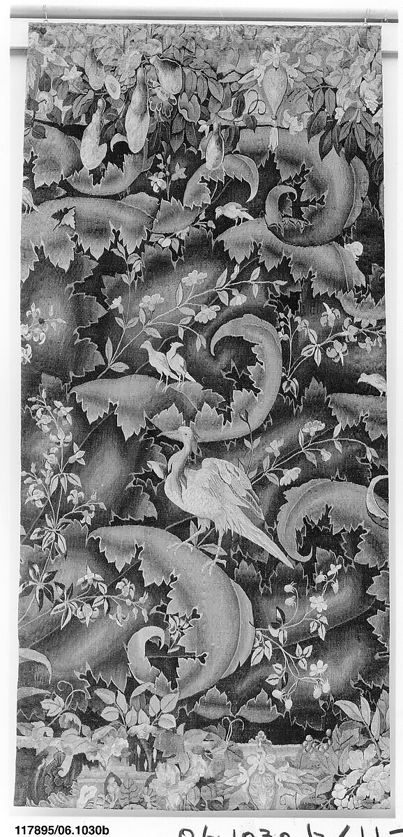 Two Verdures with giant leaves, Wool, silk (11-12 warps per inch, 5 per cm.), Netherlandish, Grammont