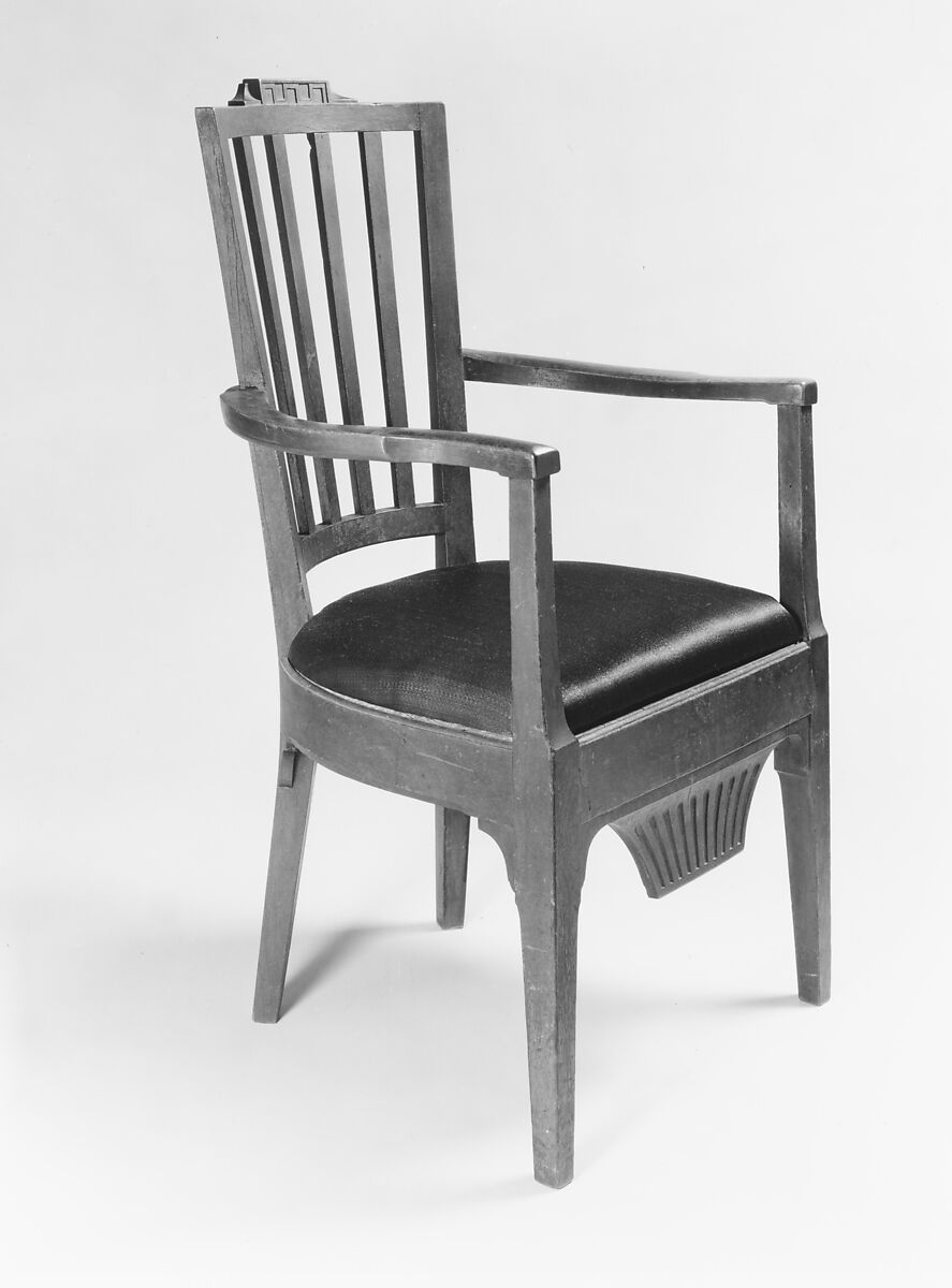 Armchair, Black walnut, hard pine, cedar, American
