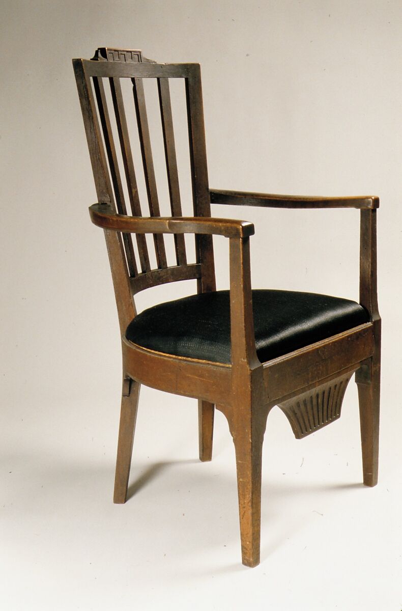 Armchair, Black walnut, hard pine, cedar, American 