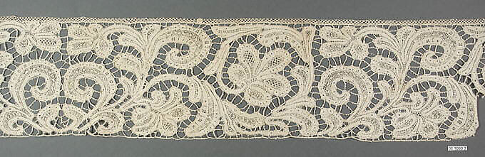 Fragment, Bobbin lace, Italian, Venice 