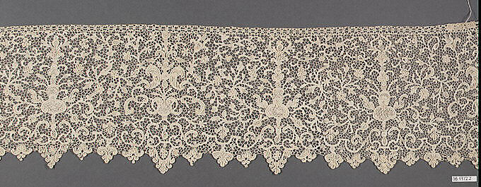 Flounce, Needle lace, French 