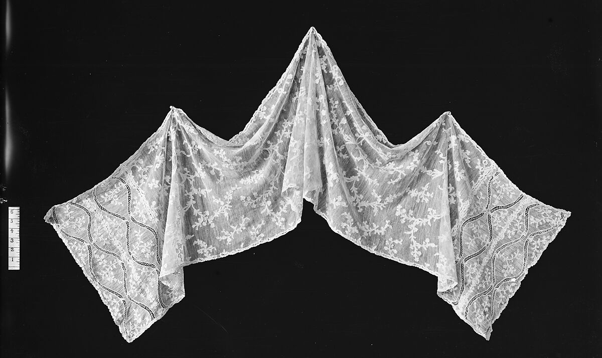 Scarf, Needle lace, Italian, Burano