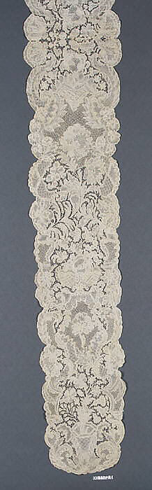 Lappet, Bobbin lace, point d'Angleterre, Flemish, Brussels 