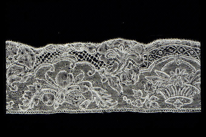 Fragment of lace, Flemish, Mechlin 