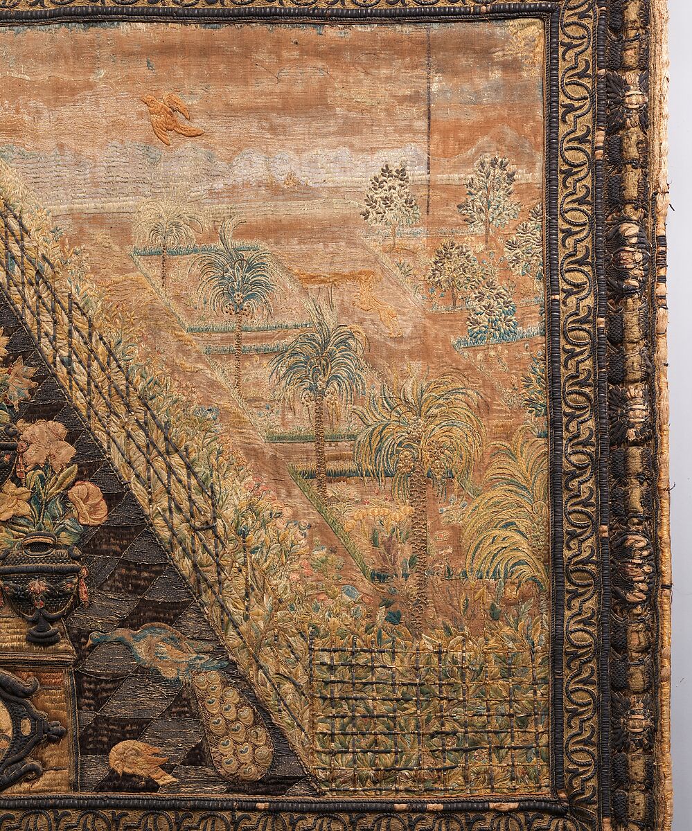 Altar frontal, Silk and metal thread, Italian