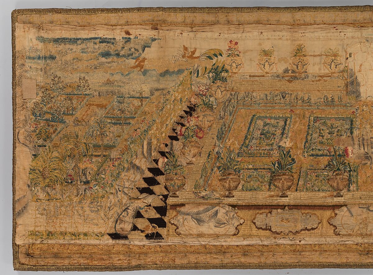 Altar frontal, Silk and metal thread, Italian
