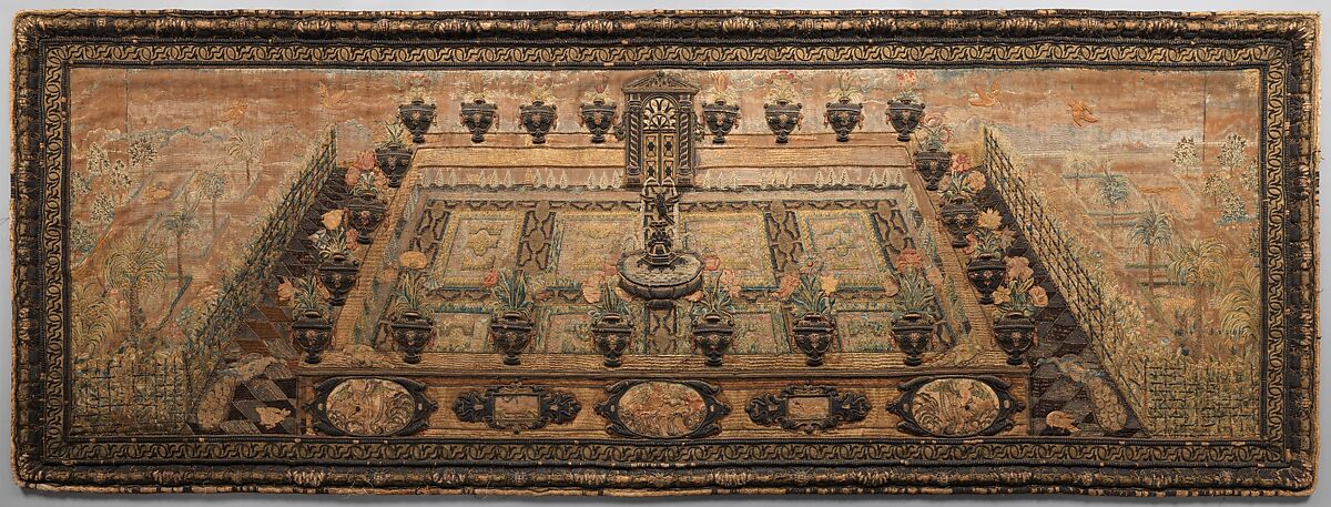 Altar frontal, Silk and metal thread, Italian 