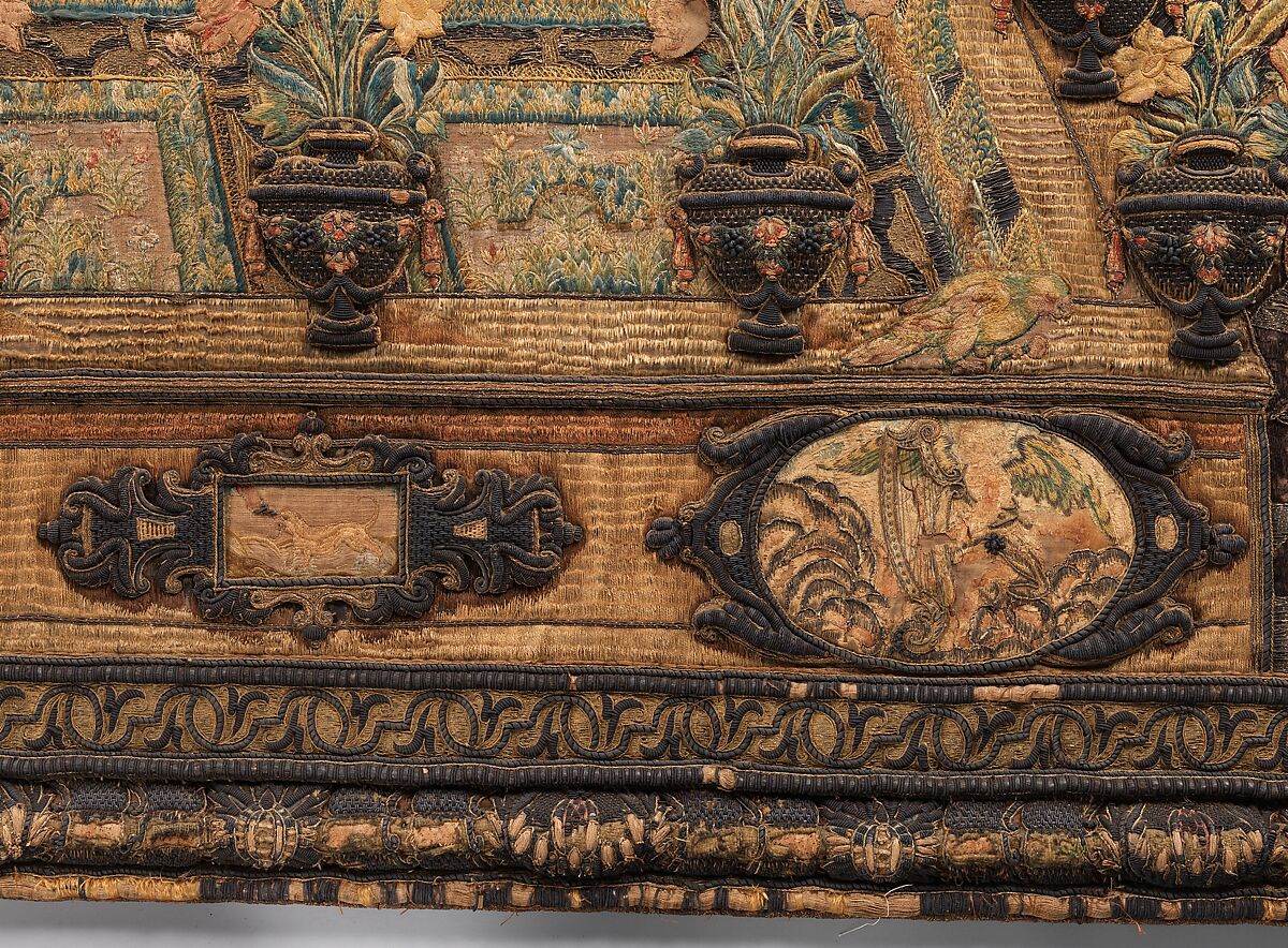 Altar frontal, Silk and metal thread, Italian