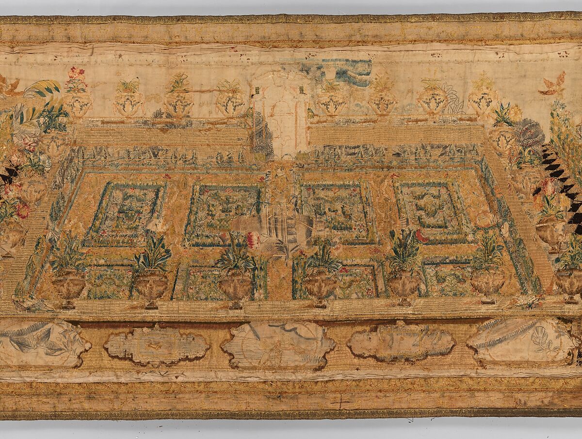 Altar frontal, Silk and metal thread, Italian