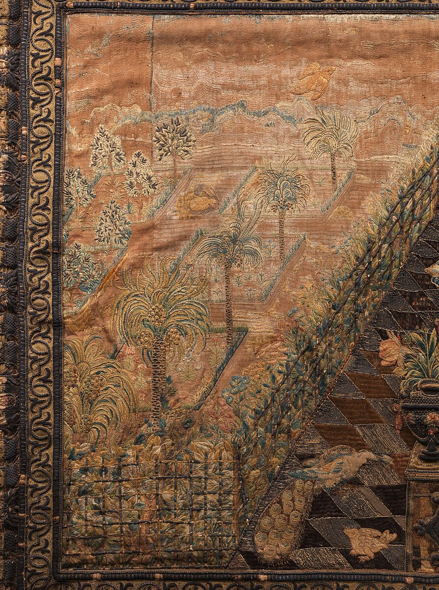 Altar frontal, Silk and metal thread, Italian
