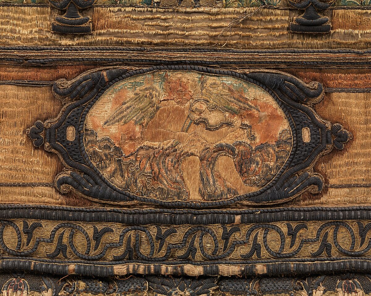 Altar frontal, Silk and metal thread, Italian