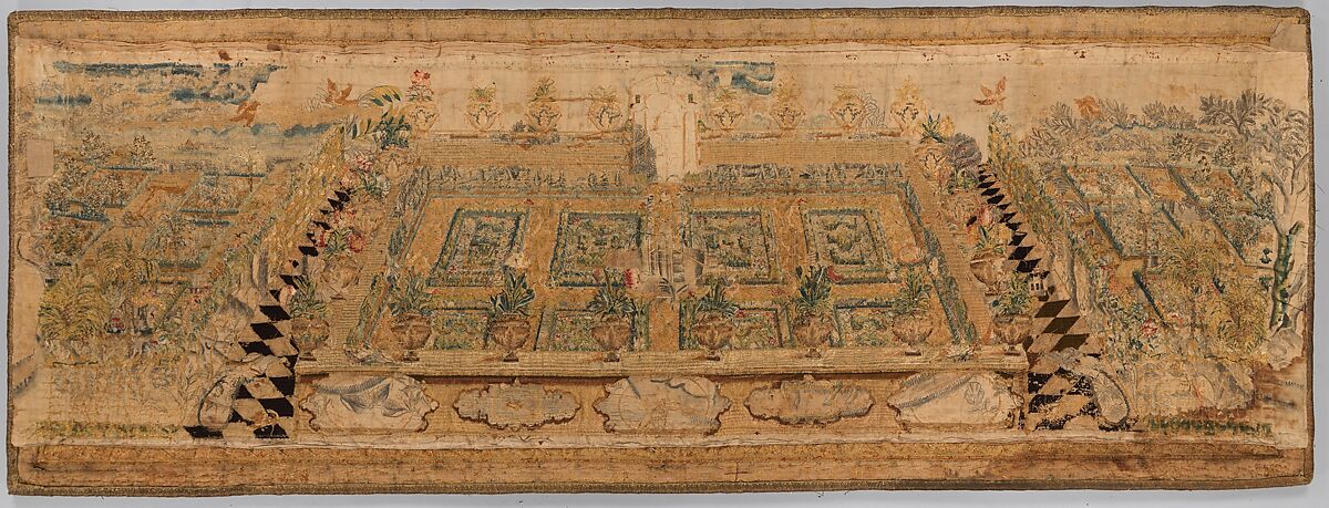 Altar frontal, Silk and metal thread, Italian