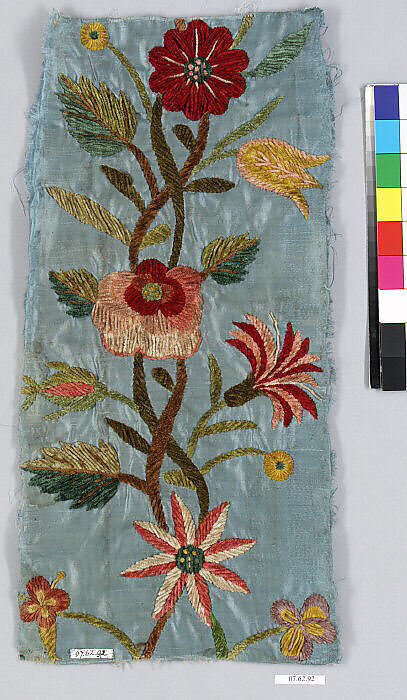 Fragment, Chenille on silk, Spanish 