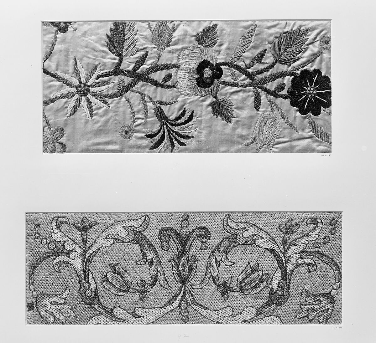 Fragment, Chenille on silk, Spanish