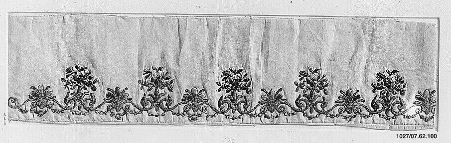 Piece, Silk and metal thread on silk, possibly Italian 
