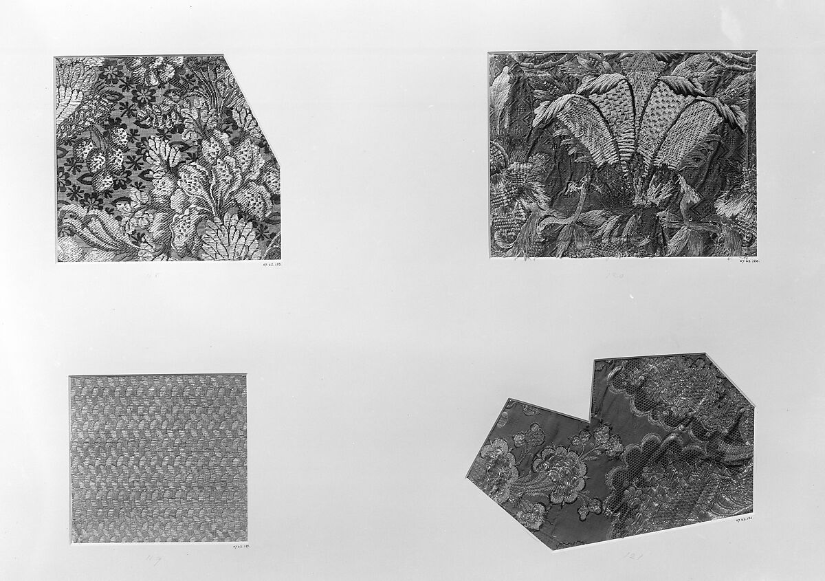 Piece, Silk and metal thread, French