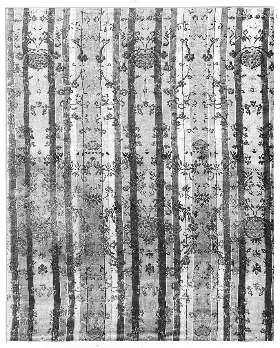 Piece, Silk and metal thread, possibly Southern Italian