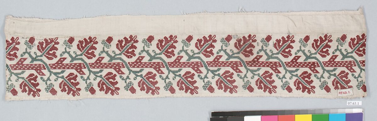 Strip, Silk on linen, Italian