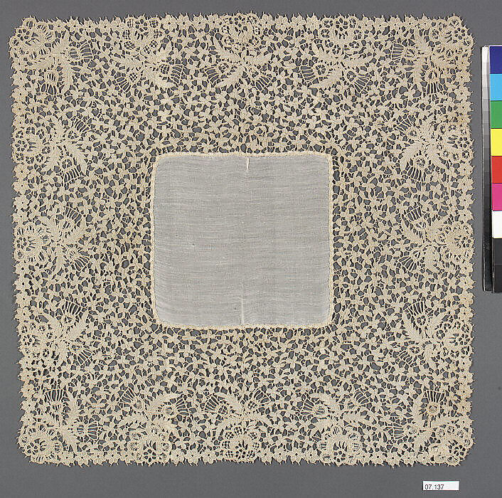 Handkerchief, Cutwork, Irish, Carrickmacross 