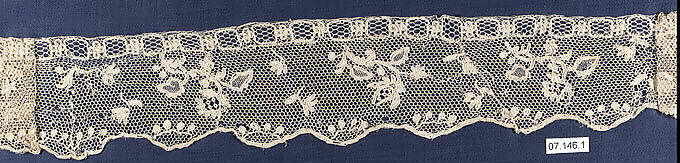 Edging, Needle lace, point d'Argentan, French 