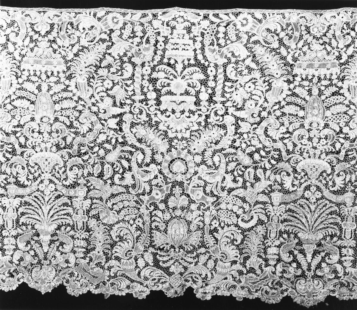 Flounce, Needle lace, French