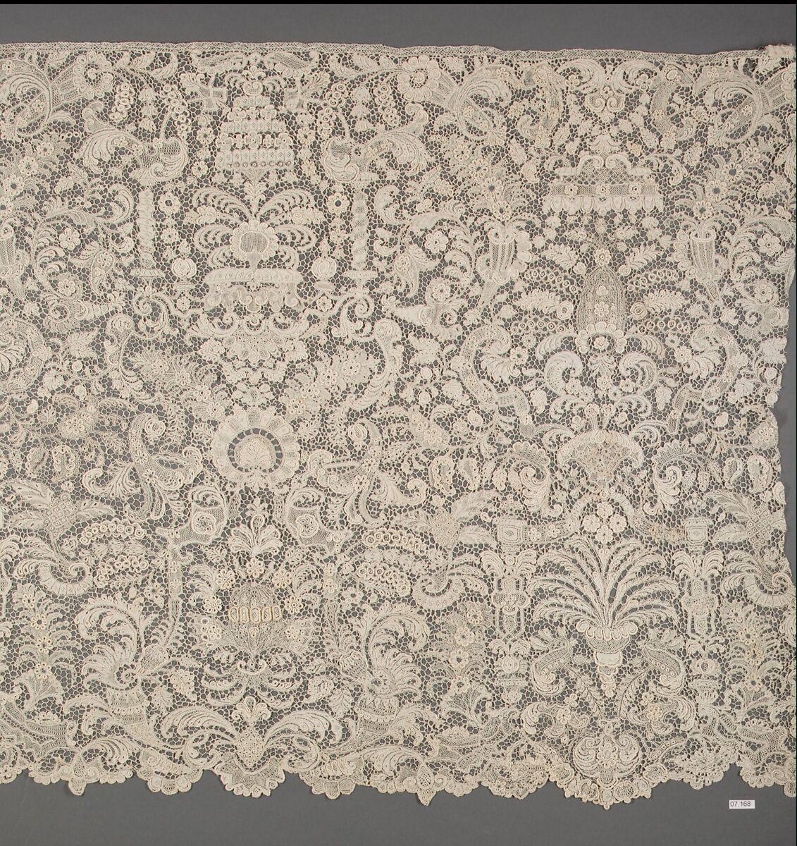 Flounce, Needle lace, French