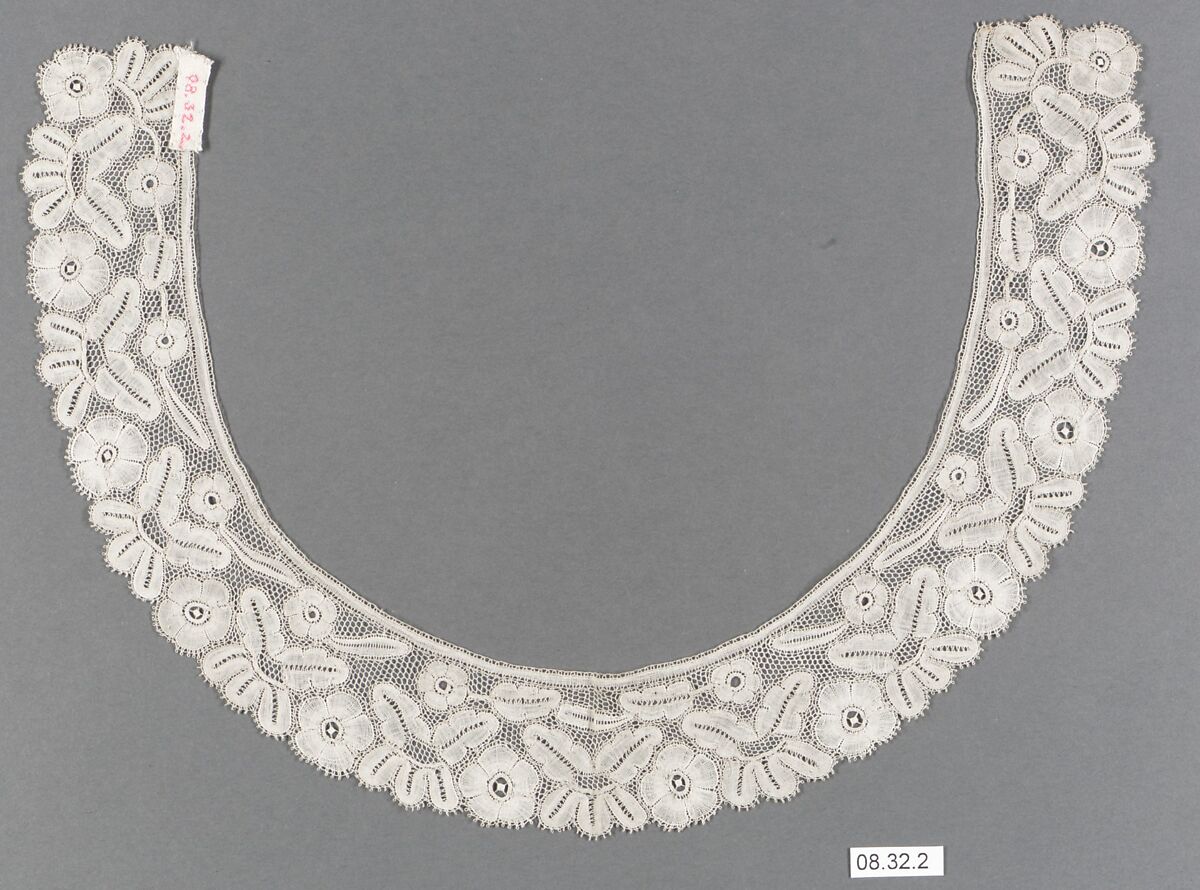 Collar, Bobbin lace, Belgian, Brussels 