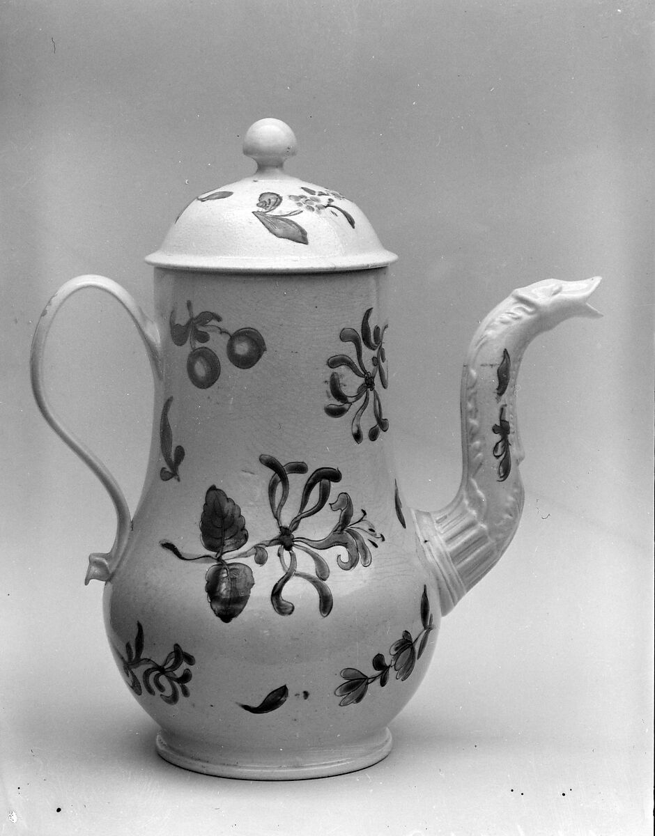 Coffeepot, Stoneware, British (American market) 