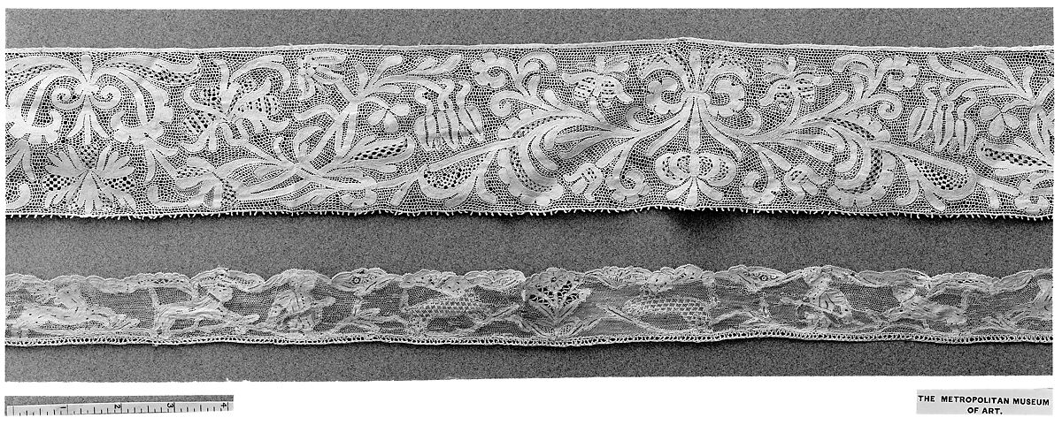 Edging, Bobbin lace, Flemish, possibly Brussels