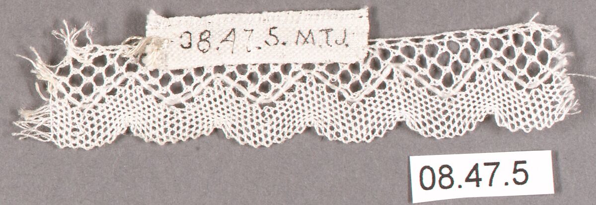 Fragment, Bobbin lace, Swedish, Vadstena 