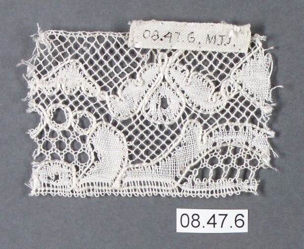 Fragment, Bobbin lace, Swedish, Vadstena